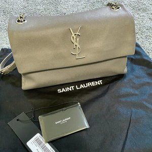 Saint Laurent Gray Medium West Hollywood Monogram